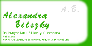 alexandra bilszky business card